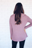 Thermal Knit Top- Mauve