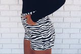 Zebra Washed Shorts