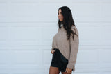 So You Fuzzy Knit Sweater- Mocha