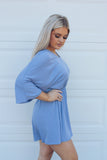 Denim Blue Dress Up Dress Down Romper