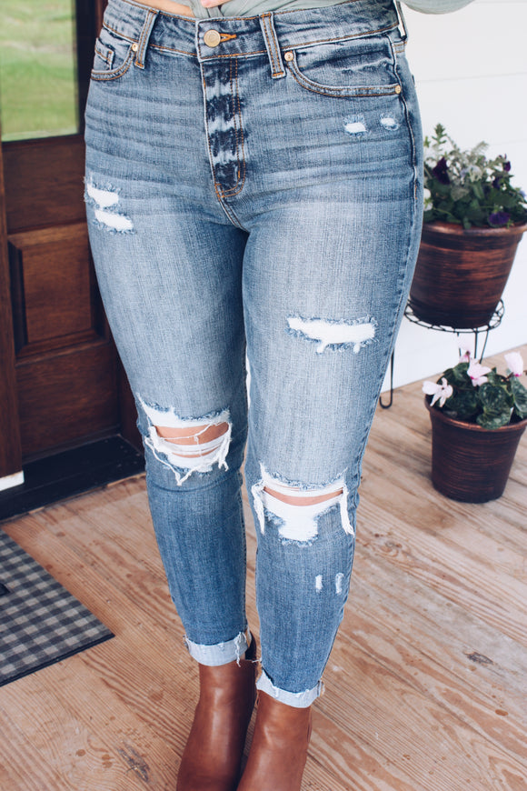 Hailey Distressed Denim