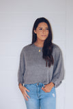 Simple Charcoal Ribbed Sweater