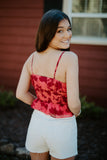 Raspberry Smocked Top