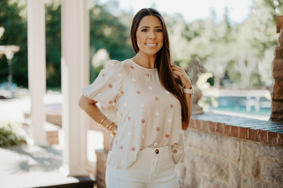 Multi Polka Dot Top